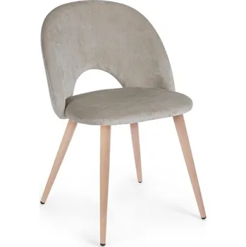 BIZZOTTO Sametová židle LINZEY šedá 0734342