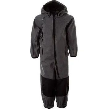 Chlapecká zimní kombinéza Dětská softshellová kombinéza Huppa Adal dark gray/black REFLEX velikost 86