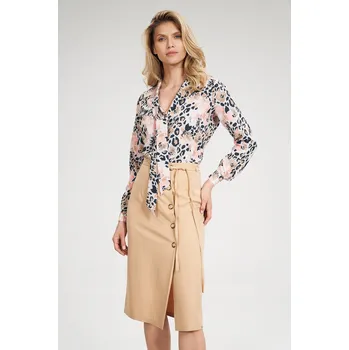 Krátká jarní halenka s leopardím vzorem M700 Velikost: XL, Barva (Varianta): Vzor 112