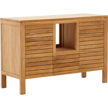 Koupelnový nábytek Teaková umyvadlová skříňka Kave Home Kenta 120 x 45 cm