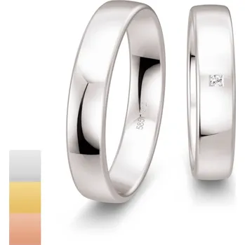 Prsten Snubní prsteny Profilringe Light s diamantem nebo zirkonem 4814414-4804414