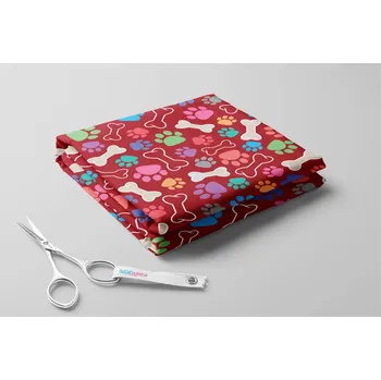 Dámské plavky Lycra exclusive, Tlapky a kosti Barva: Červená Ferrari