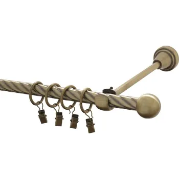 Garnýž Garnýž kovová 480 cm kroucená jednořadá 16 Koule mosaz