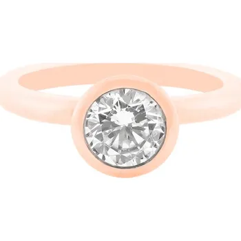 Prsten Zásnubní prsten z růžového zlata s diamantem 99RI0017R