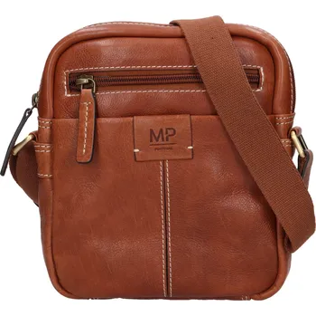Pánská aktovka Pánská kožená taška přes rameno Marta Ponti Emim - hnědá