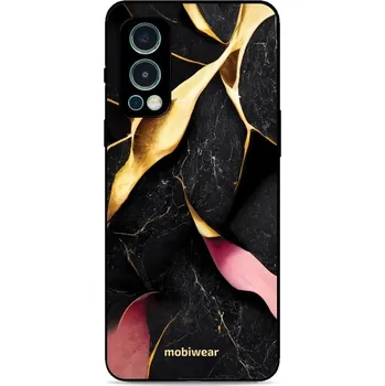 Pouzdro na mobilní telefon Lesklý kryt Mobiwear Glossy - OnePlus Nord 2 5G - G021G Černý a zlatavý mramor (Prémiové lesklé pouzdro, obal, kryt Mobiwear Glossy na mobil OnePlus Nord 2 5G - G021G Černý a zlatavý mramor, materiál Plast + TPU silikon - krytí po všech stranách,)