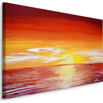 Obraz Plátno Červený Západ Slunce Na Moři Varianta: 30x20