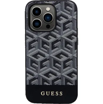 Pouzdro na mobilní telefon Kryt GUESS G Cube pro Apple iPhone 13 Pro - podpora MagSafe - umělá kůže - šedý