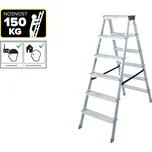 PROTECO schůdky Al 6-stupňové oboustranné 130 cm PROTECO, nosnost 150kg