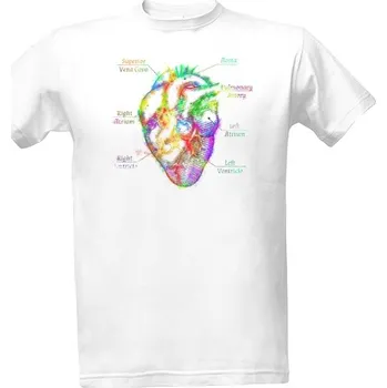 Tričko s potiskem Anatomické srdce pánské