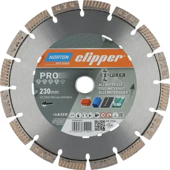 Řezný kotouč NORTON CLIPPER PRO 4X4 Explorer+ 230x22.23