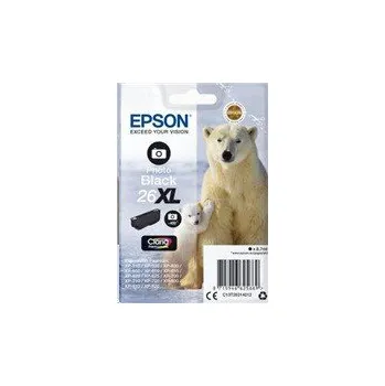 EPSON ink čer Singlepack "Lední medvěd" Photo Black 26XL Claria Premium Ink