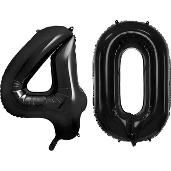 Balónek Foliový balónek 86 cm - černý - číslo 40