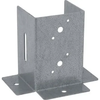 Tesařské kování Patka sloupku pravoúhlá 46x102x106x2 mm PSP 45 DX (se čtvercovou základnou)