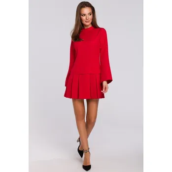 Dámské šaty Makover Dámské mini šaty Sebiloena K021 červená XXL