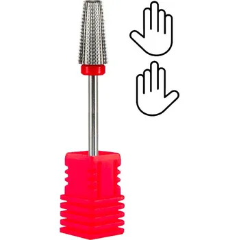 Bruska na nehty BIO NAILS Fréza BIO-nails wolframová 5v1 červená profesionální