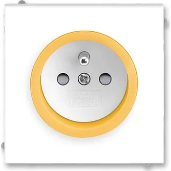 Elektrická zásuvka ABB NEO Zásuvka s ochr. kolíkem s clonkami bílá/ledová oranžová 5519M-A02357 43