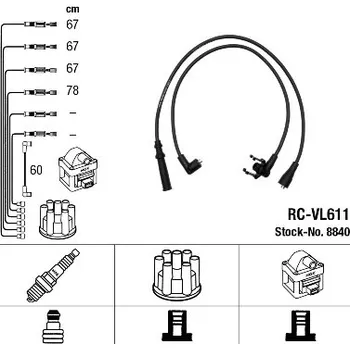 Zapalovací kabel NGK Sada kabelů pro zapalování 8840