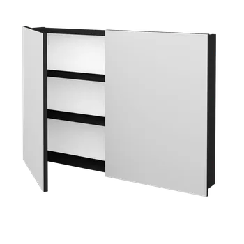 Koupelnový nábytek Dřevojas Dvoudveřová galerka Q GA2 100 - L03 Antracit vysoký lesk