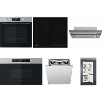 Set domácích spotřebičů WHIRLPOOL OMK58CU1SX + WHIRLPOOL AKT 8900 BA + WHIRLPOOL AKR 5390/1 IX + WHIRLPOOL MBNA910X + WHIRLPOOL WIO 3O540 PELG + WHIRLPOOL ART 66112