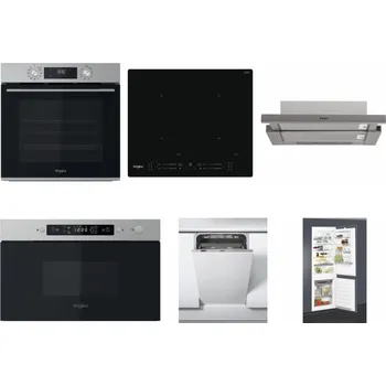 Set domácích spotřebičů WHIRLPOOL OMK58CU1SX + WHIRLPOOL WL S7260 NE + WHIRLPOOL AKR 5390/1 IX + WHIRLPOOL MBNA910X + WHIRLPOOL WSIC 3M27 C + WHIRLPOOL ART 65031