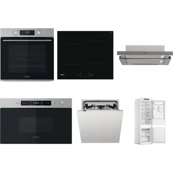 Set domácích spotřebičů WHIRLPOOL OMK58CU1SX + WHIRLPOOL WS Q2760 BF + WHIRLPOOL AKR 5390/1 IX + WHIRLPOOL MBNA910X + WHIRLPOOL WIC 3C33 PFE + WHIRLPOOL WHC18 T311