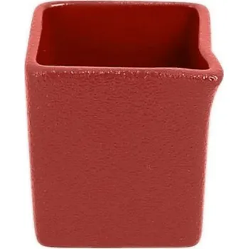 Konvička na mléko RAK Mléčenka čtvercová 8 cl, tmavě červená | RAK-NFOPSD03DR