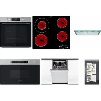 Set domácích spotřebičů WHIRLPOOL OMK58CU1SX + WHIRLPOOL AKT 8130/NE + WHIRLPOOL AKR 650/1 IX + WHIRLPOOL MBNA910X + WHIRLPOOL WSIO 3O34 PFE X + WHIRLPOOL ART 66112