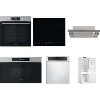 Set domácích spotřebičů WHIRLPOOL OMK58CU1SX + WHIRLPOOL WL B8160 NE + WHIRLPOOL AKR 5390/1 IX + WHIRLPOOL MBNA910X + WHIRLPOOL WBC 3C34 PF X + WHIRLPOOL WHC18 T311