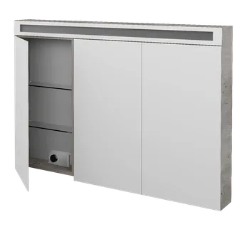 Koupelnový nábytek Dřevojas Třídveřová galerka AIR GA3OE 120 - D01 Beton