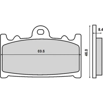 Brzdová destička BRENTA brzdové destičky KH158 (organické) (BRENTA brzdové destičky KH158 (organické))