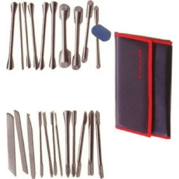Sada nožů dekoračních + pouzdro, 22 ks