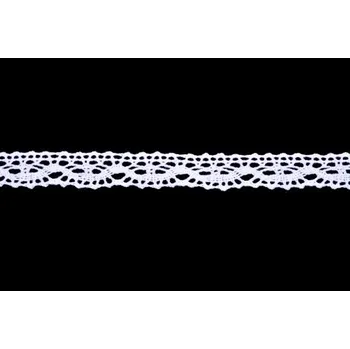 Krajka Krajka bavlněná 75395 paličkovaná šíře 16mm bílá (30m/bal.)