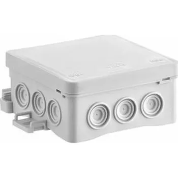 Elektroinstalační krabice Simet SA Company Nástěnná krabice 85x40x85mm s integrovanou samosvornou vývodkou série FASTBOX šedá IP54 NS6 35346102