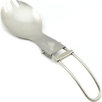 Kempingové nádobí Ultralehký skládací titanový spork