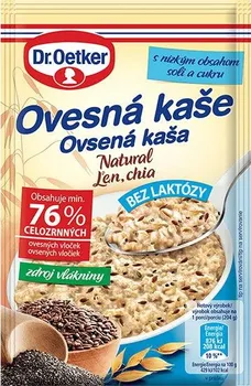 Dr. Oetker Ovesná kaše bez laktózy 54 g Natural len/chia