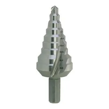 Vrták NÁSTROJE CZ Vrták stupňovitý HSS 6-30,5mm/9st. - PG 6-9-12,5-15,2-18,6-20,4-22,5-28,3-30,5 stopka 10mm - VS8HSS