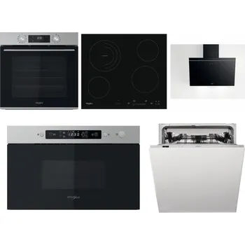 Set domácích spotřebičů WHIRLPOOL OMK58CU1SX + WHIRLPOOL AKT 8900 BA + WHIRLPOOL AKR 62F LT K + WHIRLPOOL MBNA910X + WHIRLPOOL WIC 3C33 PFE