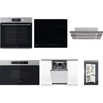 Set domácích spotřebičů WHIRLPOOL OMK58CU1SX + WHIRLPOOL WL B8160 NE + WHIRLPOOL AKR 5390/1 IX + WHIRLPOOL MBNA910X + WHIRLPOOL WSIO 3O34 PFE X + WHIRLPOOL ART 66112