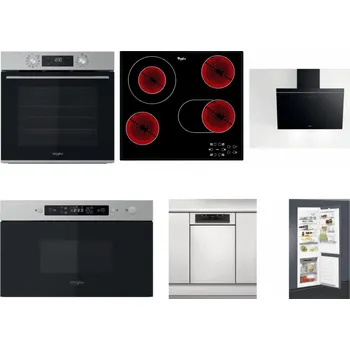 Set domácích spotřebičů WHIRLPOOL OMK58CU1SX + WHIRLPOOL AKT 8190/BA + WHIRLPOOL AKR 62F LT K + WHIRLPOOL MBNA910X + WHIRLPOOL WSBO 3O34 PF X + WHIRLPOOL ART 65031