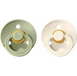 BIBS Colour cumlíky z prírodného kaučuku 2ks - veľkosť 1 - Sage / Ivory