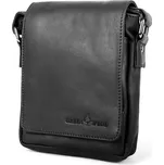 Malá černá kožená crossbody taška GreenWood no. 1048