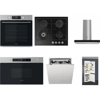 Set domácích spotřebičů WHIRLPOOL OMK58CU1SX + WHIRLPOOL GOFL 629/NB + WHIRLPOOL WHBS 62F LT K + WHIRLPOOL MBNA910X + WHIRLPOOL WIC 3C33 PFE + WHIRLPOOL ART 66112