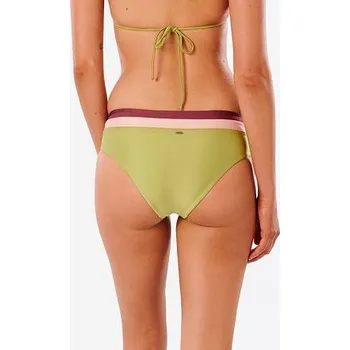 Dámské plavky Plavky Rip Curl TALLOWS HIGH WAIST CHEEKY PANT Green velikost L