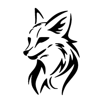 Samolepící dekorace SAMOLEPKA Liška 004 levá (01 - černá) NA AUTO, NÁLEPKA, FÓLIE, POLEP, TUNING, VLASTNÍ TEXT, TISK, AUTOSAMOLEPKY.cz, POLEPY, OBRÁZEK, LOGO, SAMOLEPKY