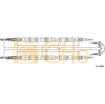 Lanko parkovací brzdy COFLE Tažné lanko, parkovací brzda 115863