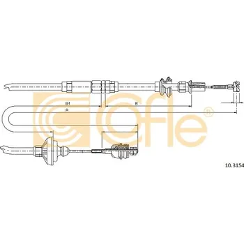 Spojkové lanko COFLE Tažné lanko, ovládání spojky 103154