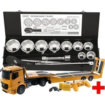 Gola sada 4CZech 1" 13dílná sada nářadí 41-80mm + ráčna 24 zubů + RC model Mercedes Benz tahač s návěsem 85cm 2,4Ghz - SET-4CZ-106-13