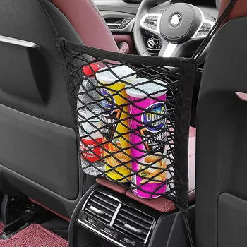 Držák do auta CLL Úložná síťová kapsa a ochranná síť mezi sedačky