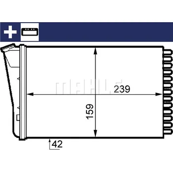 Výměník tepla MAHLE ORIGINAL Výměník tepla, vnitřní vytápění AH 155 000S